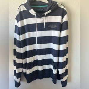 Blue and white stripped vineyard vines hoodie